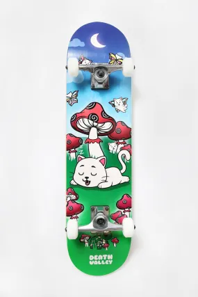 Skateboard Imprimé Champignon Chat Death Valley 7.75