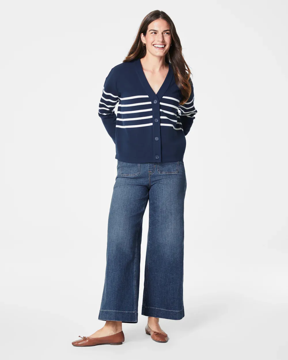 SPANX AirEssentials Striped Cardigan