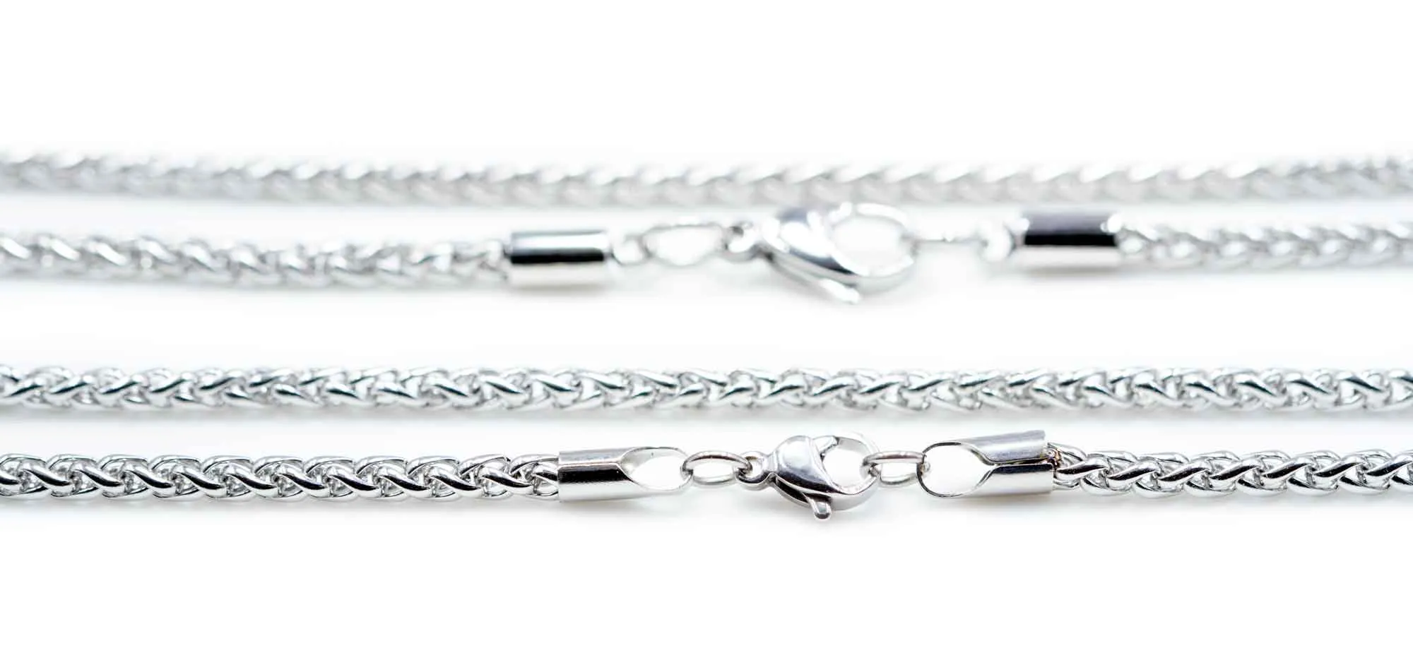 Stainless Steel Fox Tail Chains with Lobster Clasp