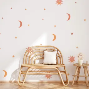 Sun and Moon Wall Decals