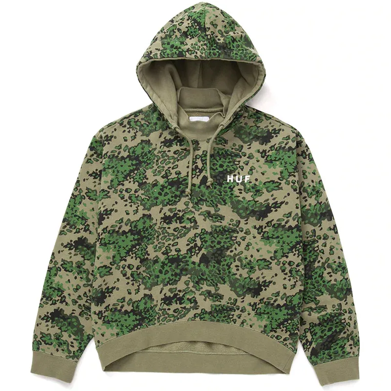 SWEAT HUF CONTRA MECKNECK VERT CAMO HOODIE