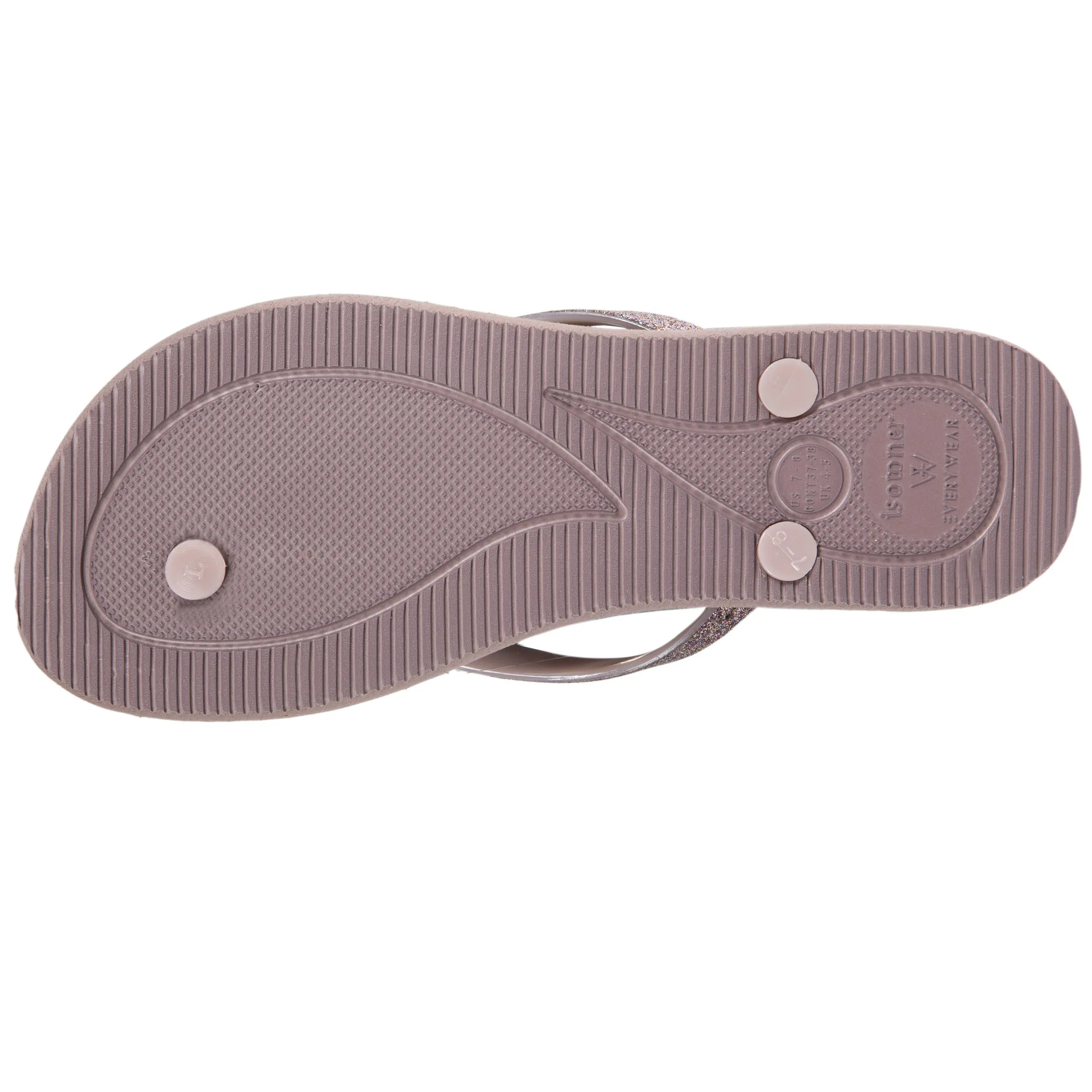 Tongs Femme imprimé Taupe foncé