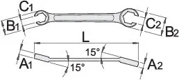 Unior Offset Open Ring Wrench