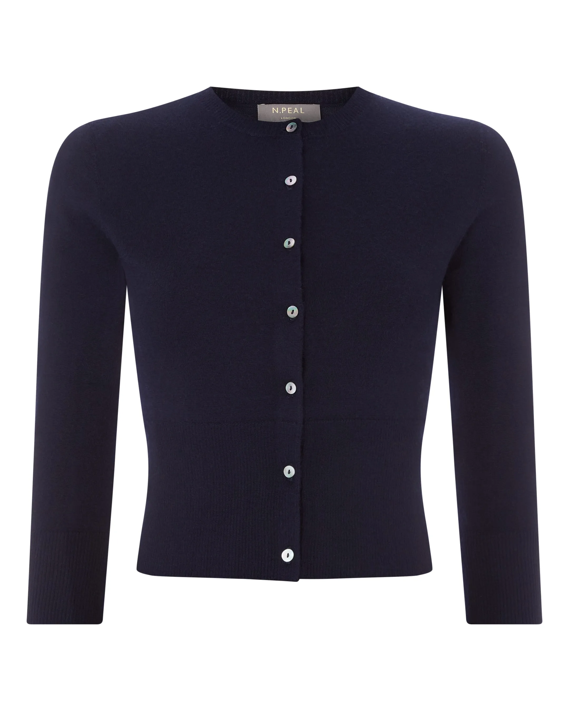 Women's Darcie Superfine Cashmere Cropped Cardigan Navy Blue