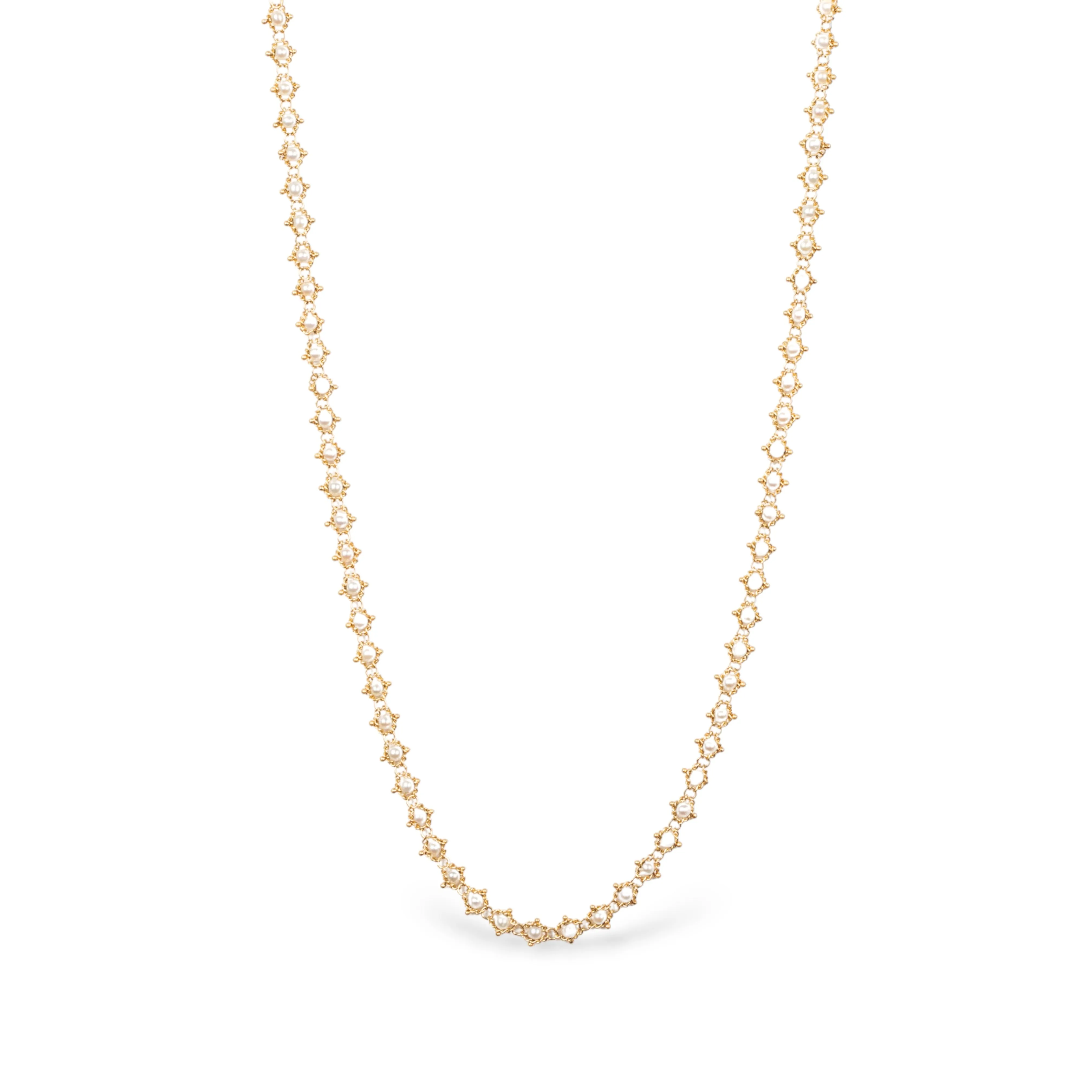 Woven Pearl Necklace