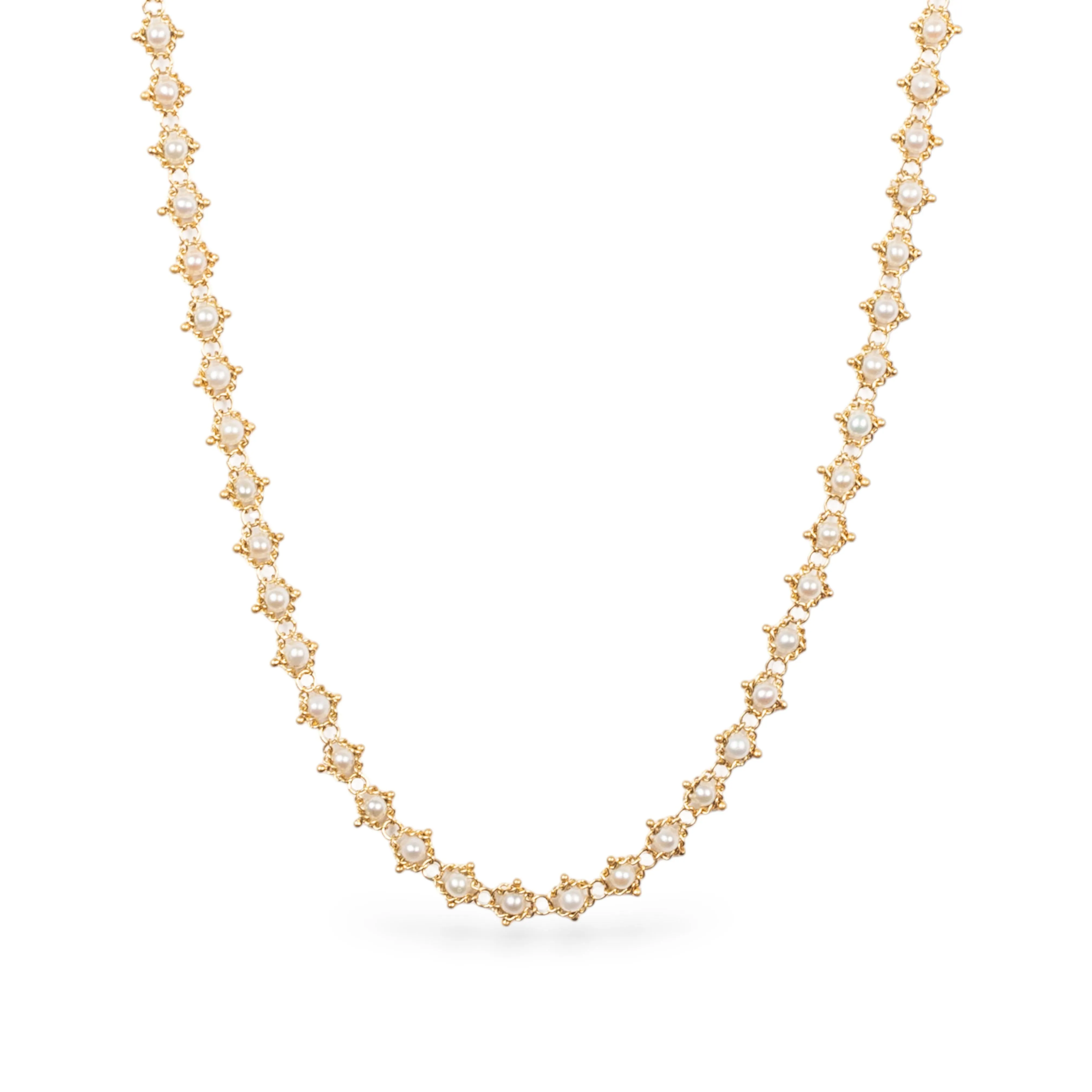 Woven Pearl Necklace