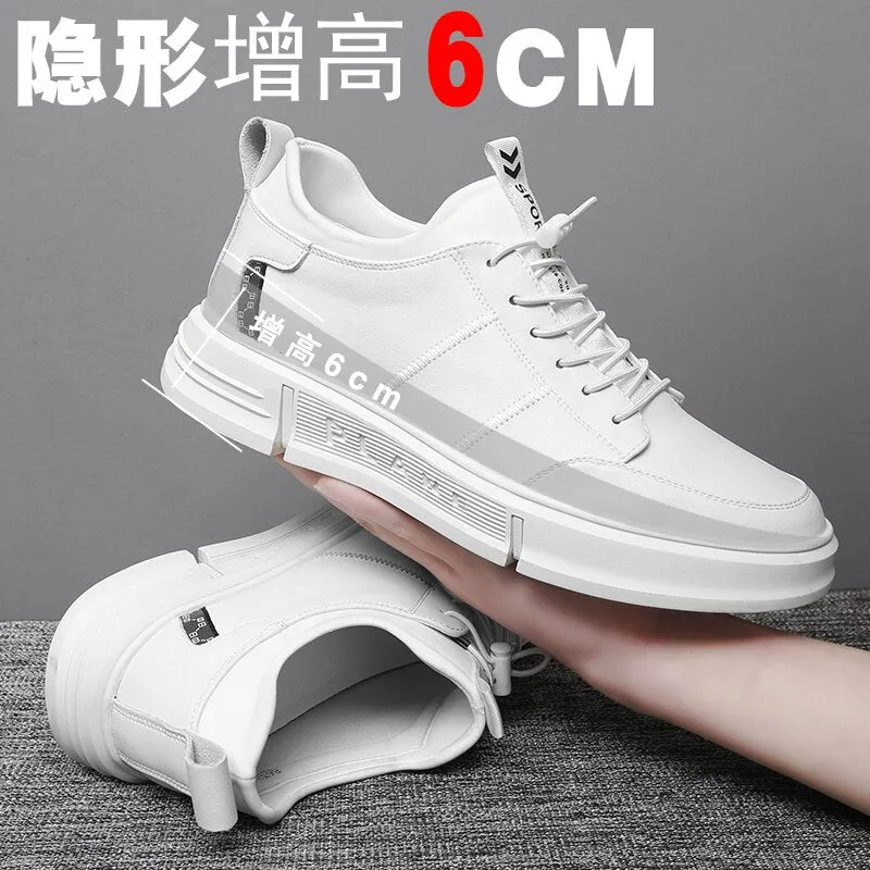 Xituodai  Summer New Men's Casual Shoes High Quality Fashion Leather Height Increasing Shoes Comfortable Rubber Outsole Mans Shoes