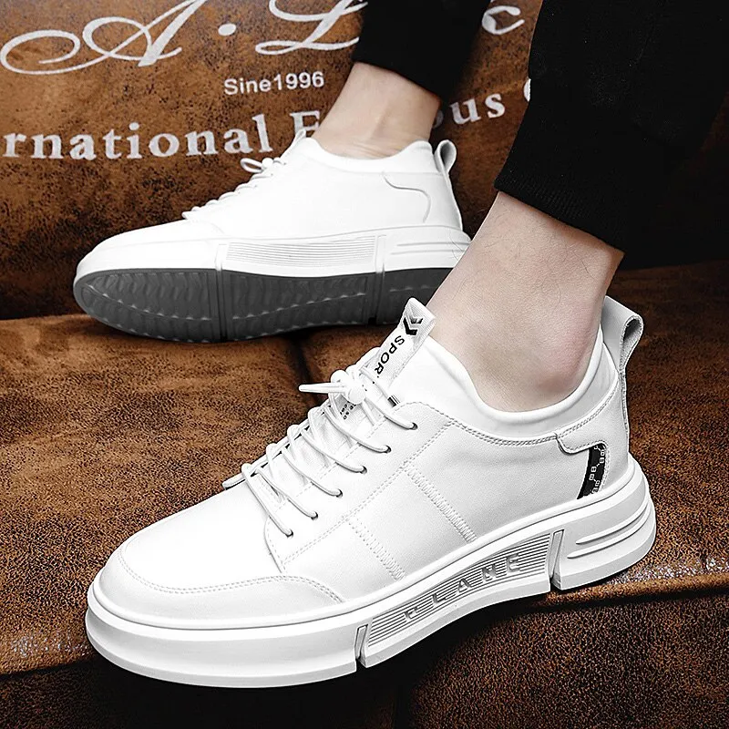 Xituodai  Summer New Men's Casual Shoes High Quality Fashion Leather Height Increasing Shoes Comfortable Rubber Outsole Mans Shoes