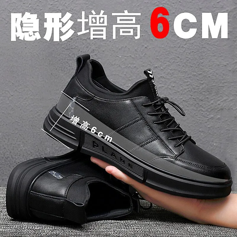 Xituodai  Summer New Men's Casual Shoes High Quality Fashion Leather Height Increasing Shoes Comfortable Rubber Outsole Mans Shoes